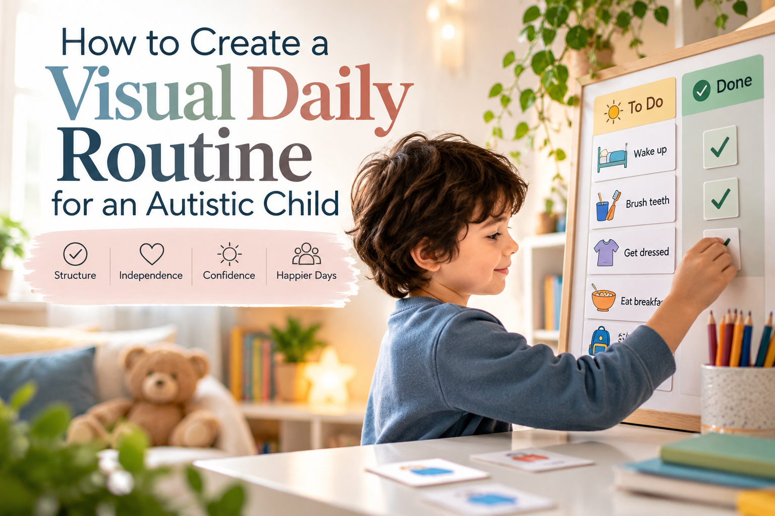 How to Create a Visual Daily Routine for an Autistic Child